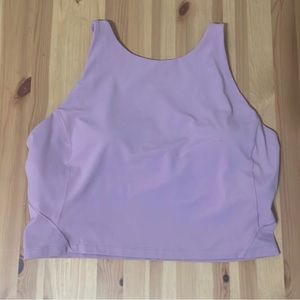 Lululemon High Neck Align Tank size 14 Pink Taupe